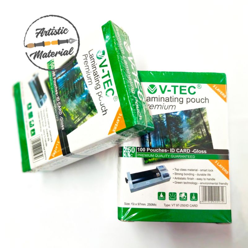 

V-tec Laminating Pouch / Plastik Laminating ID Card, KTP, Kartu ATM