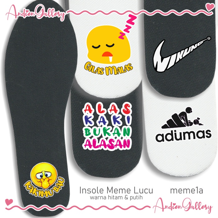 Andien Gallery Insole Sepatu Alas Sepatu Dalaman Sepatu Karakter Lucu