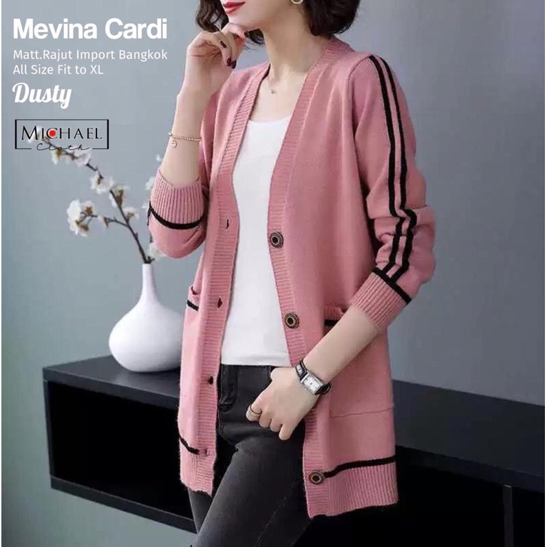 Outer Cardigan rajut premium import korean style Jacket rajut korea Mevina cardi by Michael