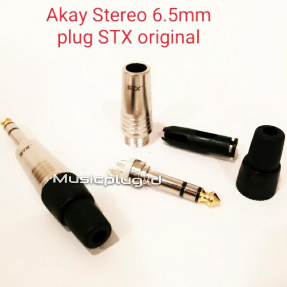 Jack Akay Jek Akai Stereo 6.5mm STX Gold Plated Original