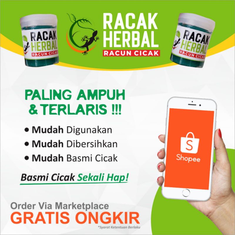 RACUN PEMBASMI CICAK - RACAK HERBAL ALAMI - PEMBASMI CICAK MATI DI TEMPAT - Lizard Poison
