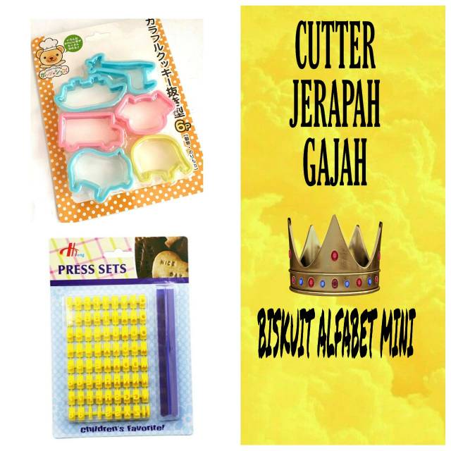 DAPURMAMI Press Set Cetakan Biskuit Alfabet Cookie Kue Kering Cookies Cutter Bento