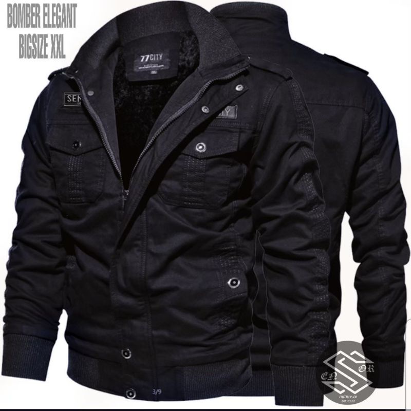 Jaket Bomber MnG Military Sensor Klasik Ray Walker Pria