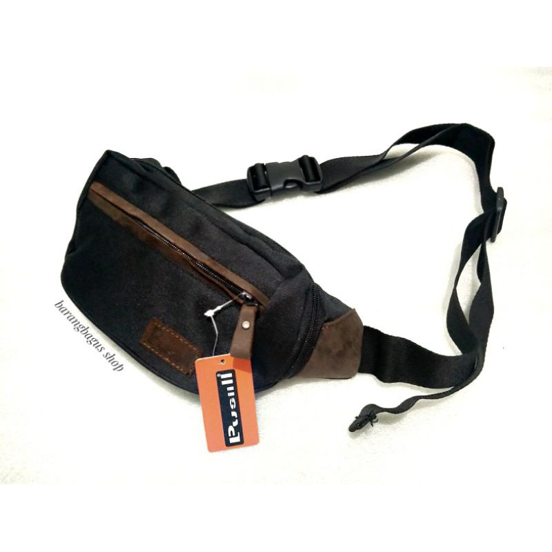 Tas pinggang waistbag Original pria brand Pusiill bahan cordura (kode 063)