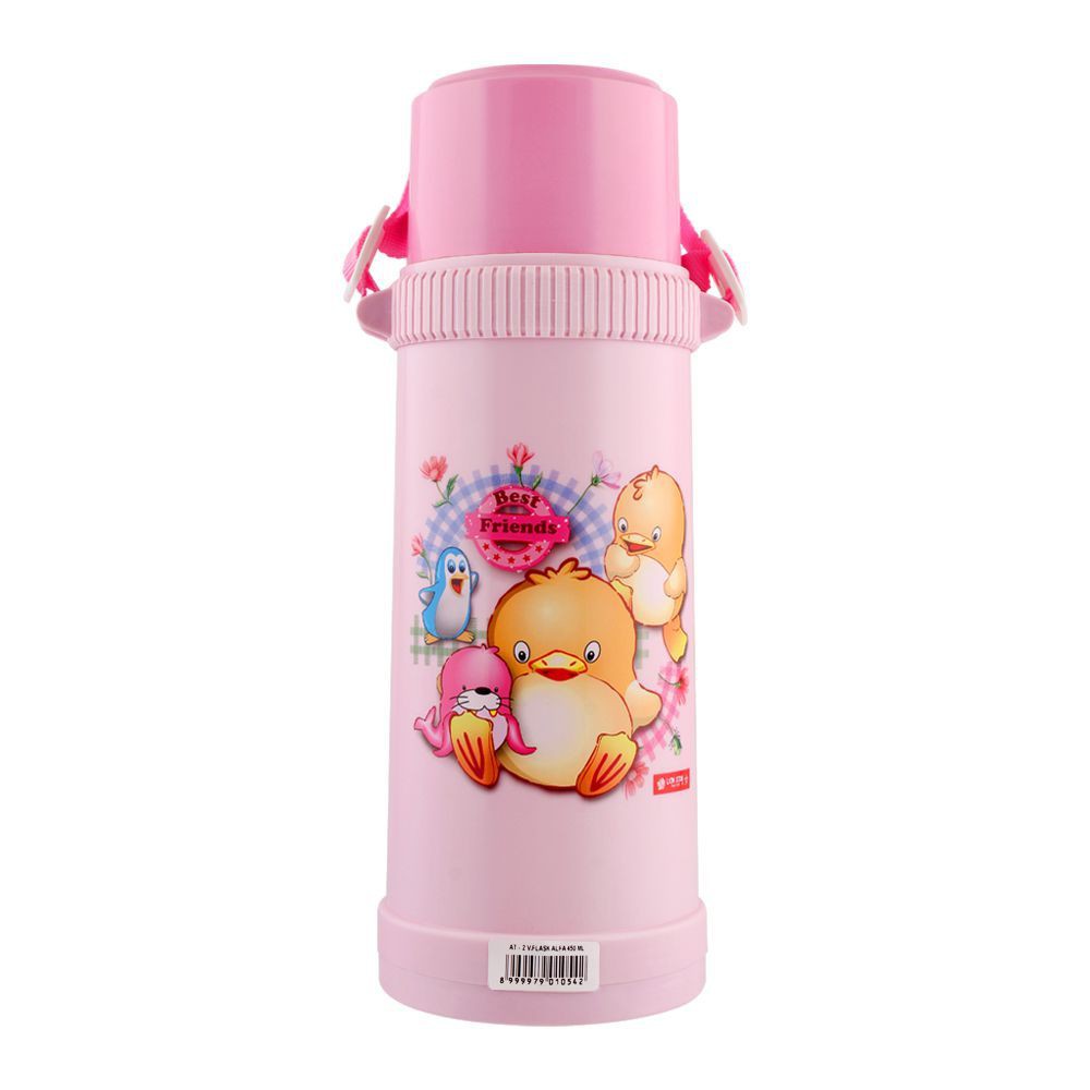 Termos Lion Star Alfa 450 ml AT-2, Biru dan Hijau, Kapasitas 450 ml, Lapisan Kaca dalam dan Styrofoam Tebal