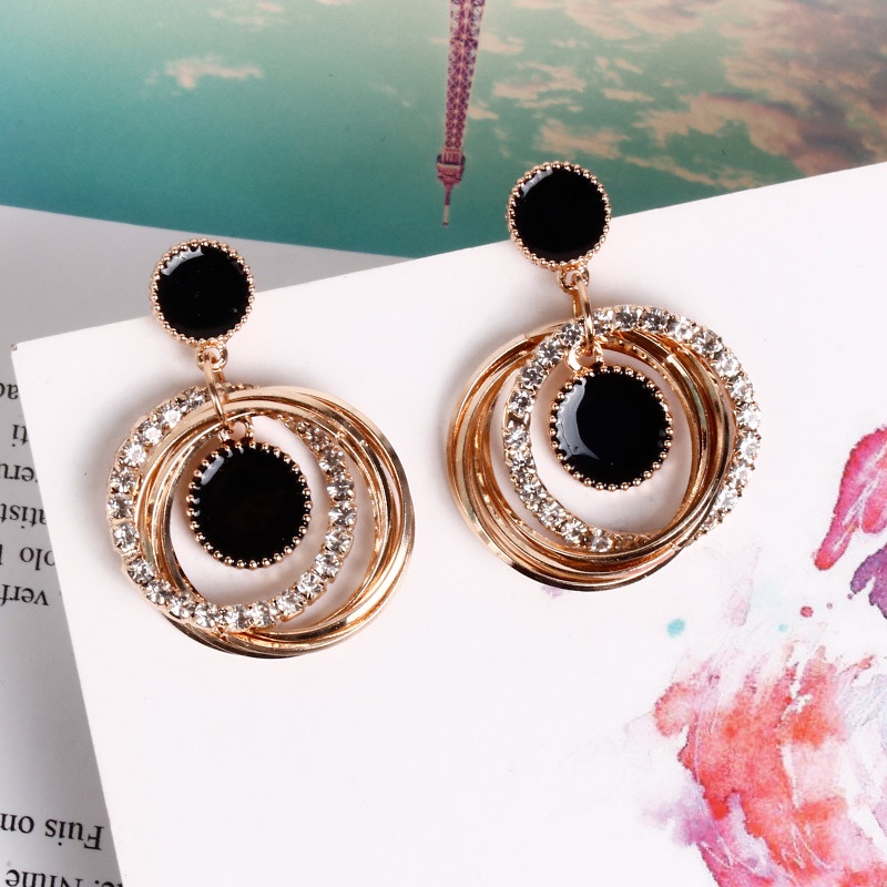 Anting Hoop 925 Silver Needle Bentuk Bintang Multilayer Gaya Korea