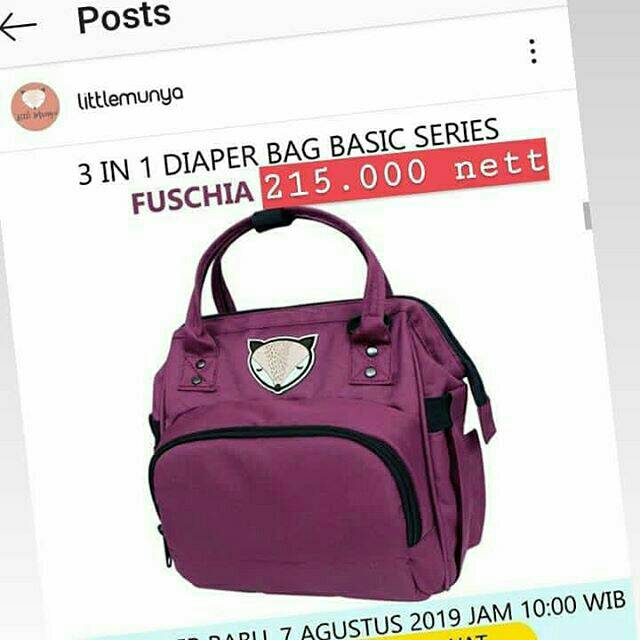 3 in 1 diaper bag little munya