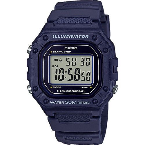 JAM TANGAN CASIO COWOK TYPE W 218H/CASIO PRIA STRAP RUBBER /KARET / JAM TANGAN PRIA CASIO KARET MODEL KOTAK/Casio Original W-218H-1A / W218H-2A / W-218H-3A 4A 4B Jam Tangan Pria - Digital - Karet