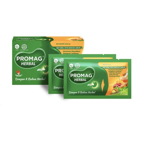 PROMAG HERBAL (GAZERO) ISI 6 SACHET - MEREDAKAN KEMBUNG