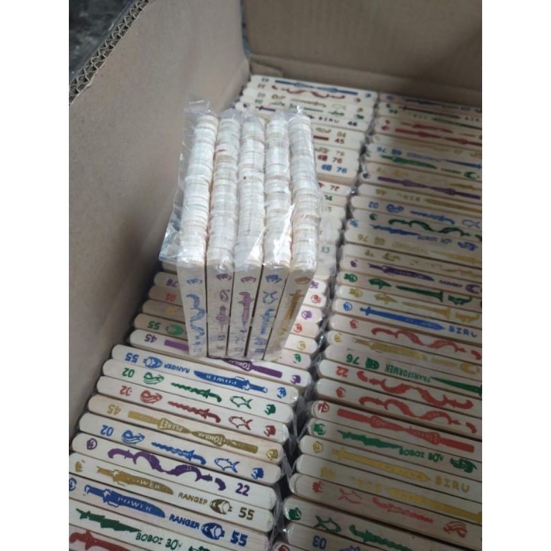 5bks sablon stick mainan anak mainan stik sablon anak stik es krim
