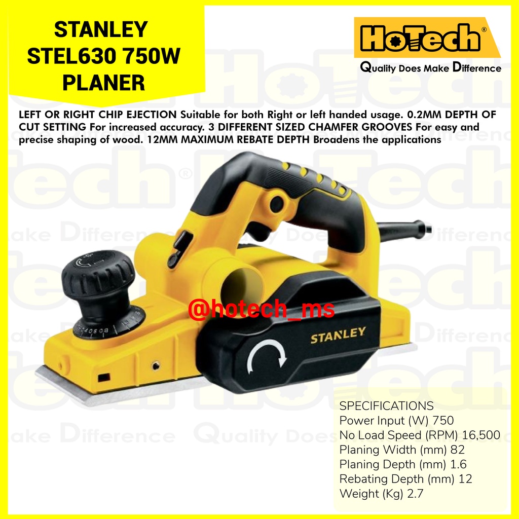 STANLEY |STEL630 PLANER-750W PLANER