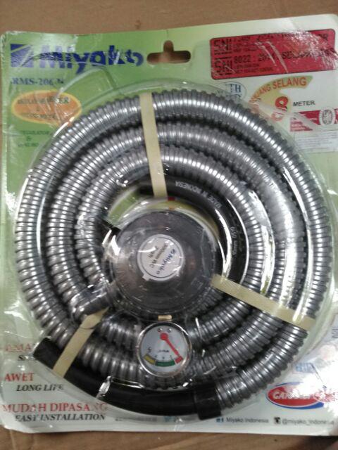 Home-klik Miyako Paket Selang Regulator Gas Rms-206m - Silver