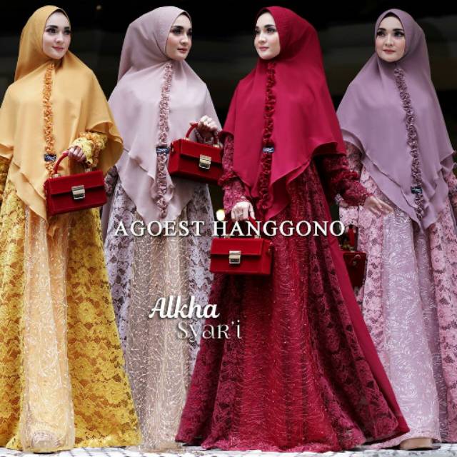ORI💗💗💗 ALKA SYARI BY AGOEST HANGGONO GAMISPESTA POLOS BRUKAT TERBARU 2019