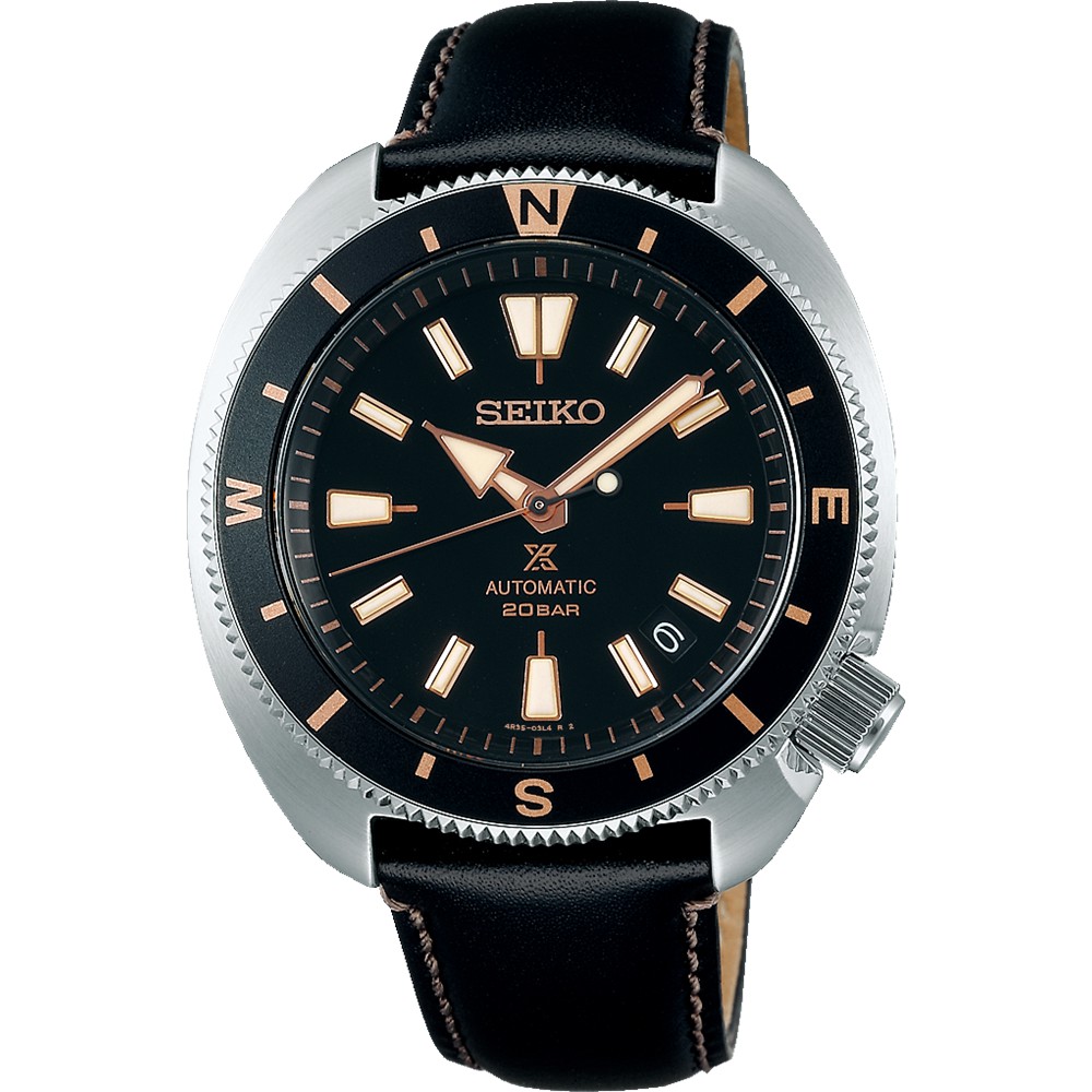 JAM TANGAN PRIA SEIKO SRPG17K1 PROSPEX AUTOMATIC LAND TORTOISE BLACK DIAL BLACK LEATHER STRAP