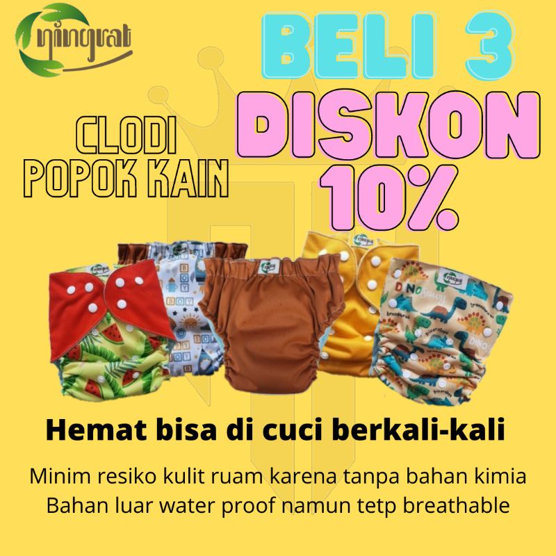 Clodi bayi ningrat popok kain bayi cuci ulang pempers pampers pempes clodi celana diapers newborn