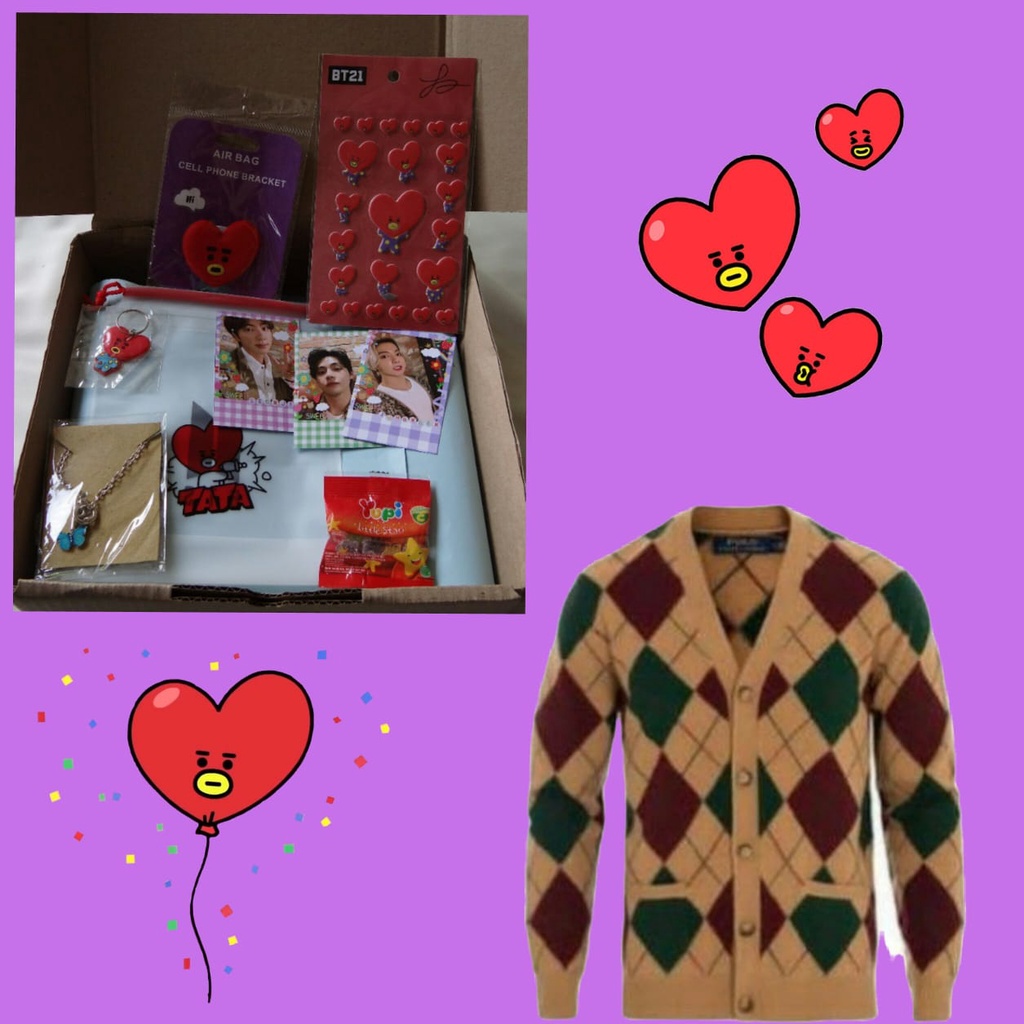 CARDIGAN KETUPAT KIM TAEHYUNG BTS/CARDIGAN KIM TAEHYUNG BTS RUN/CARDIGAN BTS/CARDIGAN KPOP/CARDIGAN 