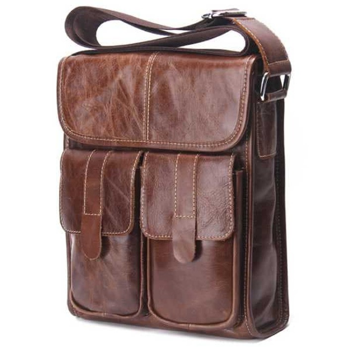Tas Slempang Pria Kulit Contact's Genuine Leather Contacts Gadget Tab