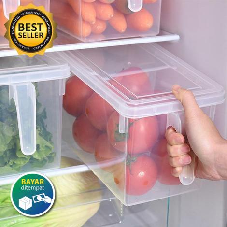 Kotak Kontainer Makanan Kulkas Storage Food Box 31 x 15.6 x 16 cm [Bisa COD] Toples Serbaguna Tupper