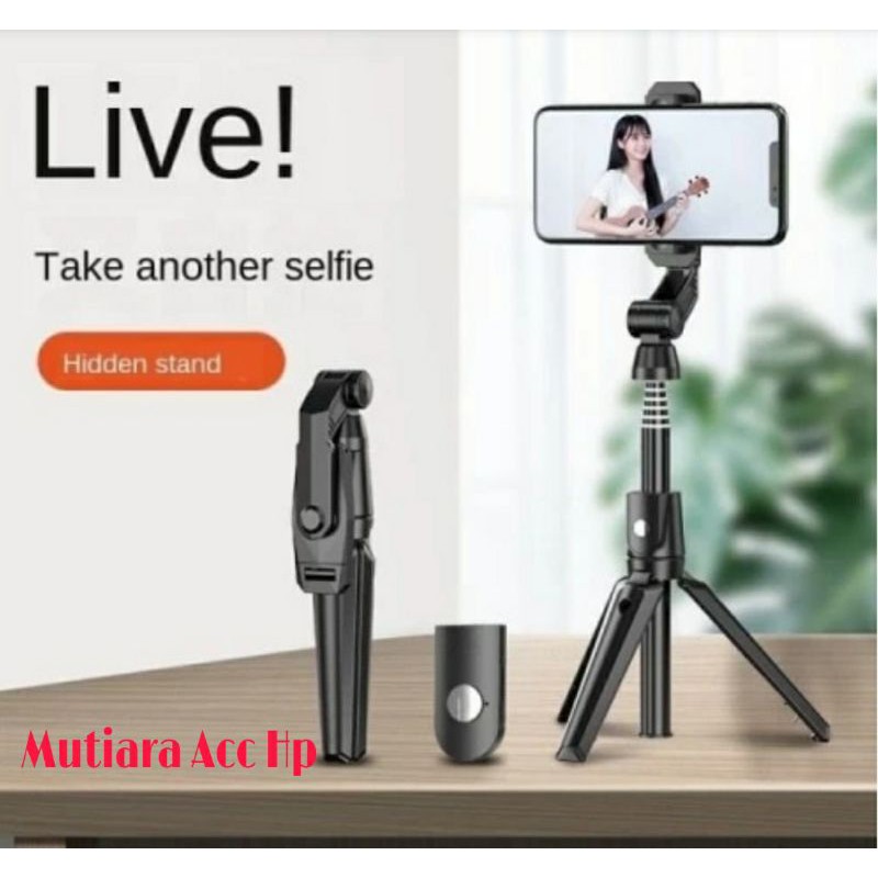 TONGSIS SELFIE STICK BLUETOOTH SHUTTER TRIPOD HOLDER K21