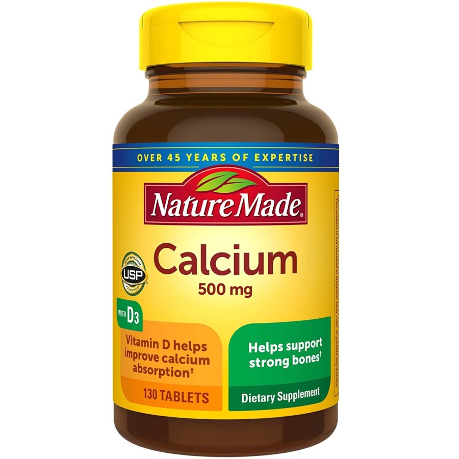 SALE 50% EXP 10/25 NATURE MADE Calcium 500mg with Vitamin D3 400IU, 130 Tablets