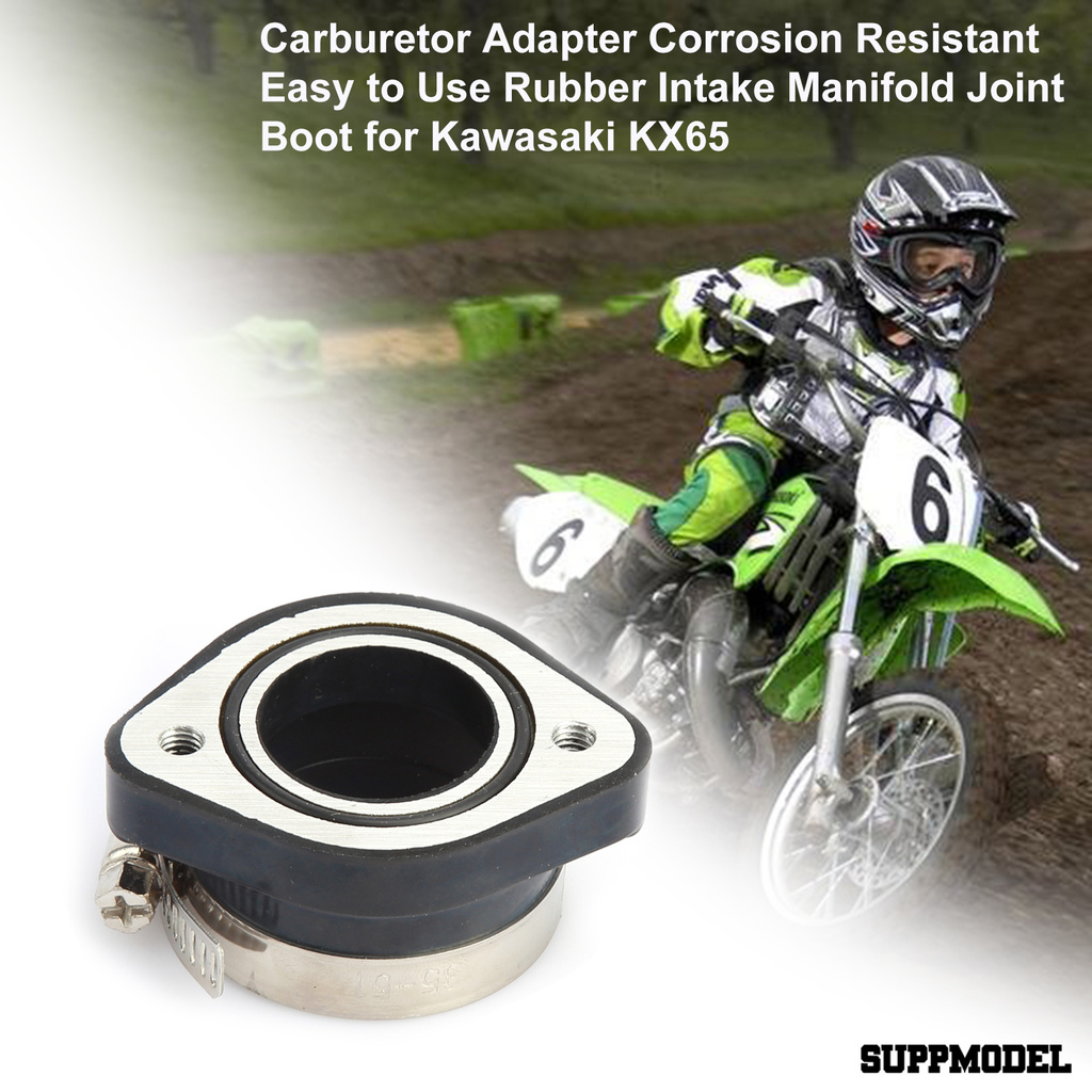 SPM Carburetor Adapter Corrosion Resistant Easy to Use Rubber Intake Manifold Joint Boot for Kawasaki KX65