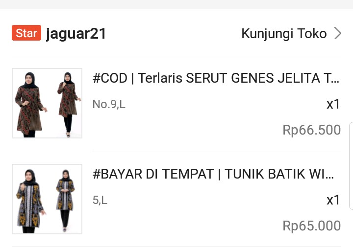 Tunik Batik Zipper Terbaru | Tunik Kekinian