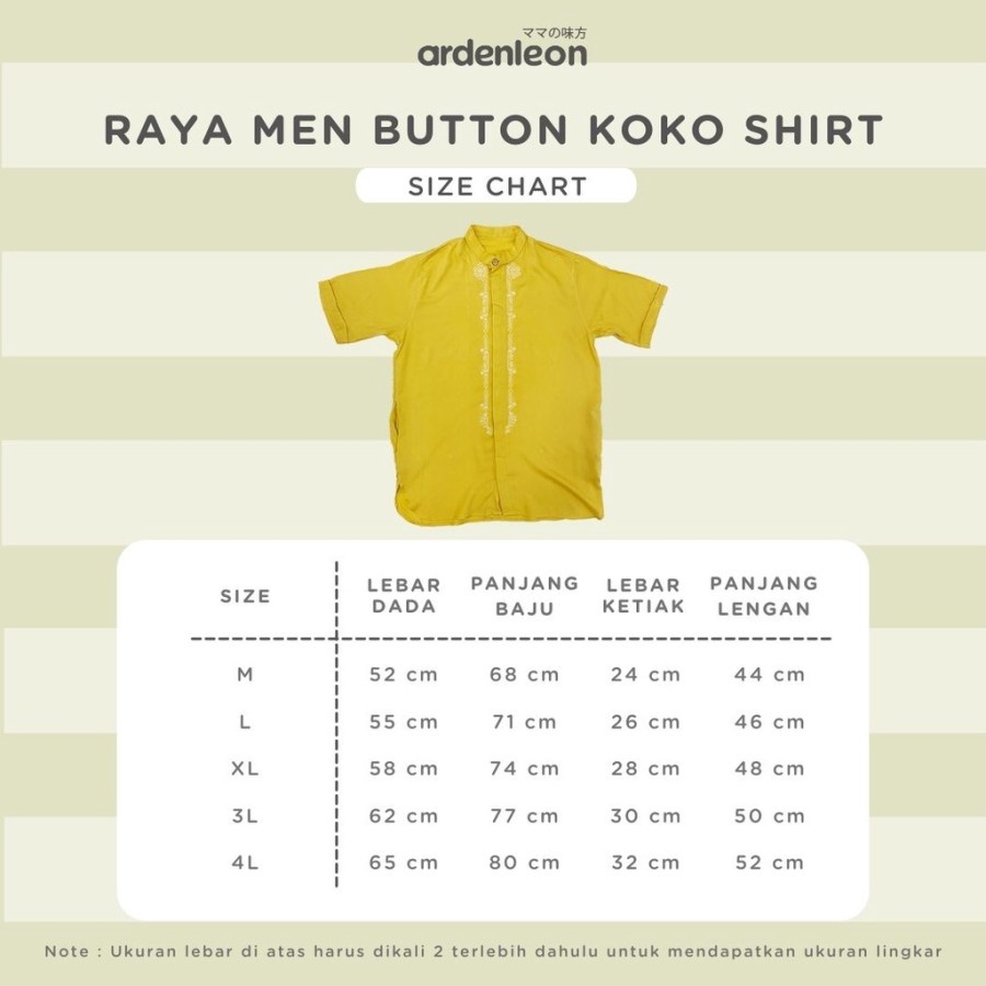 Ardenleon MEN MOM BUTTON BORDIR Raya Shirt / Arden Leon Baju Raya Perempuan Wanita Tunik /  Raya Pria Laki Grup 3