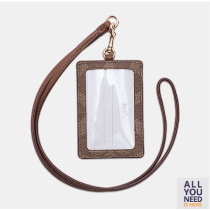 

Limited Coachh Ch Signature Id Holder Card Lanyard Original - Brown Saddle Rb Sale!!!