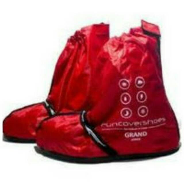 Cover Shoes Grand Funcover Warna Merah | Jas Hujan Sepatu Premium