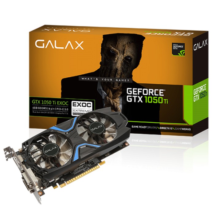 "GALAX GeForce GTX 1050 Ti EXOC 4GB DDR5 (DUAL FAN)"