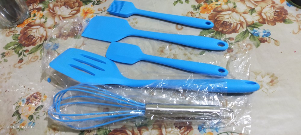 Spatula Silicone Set Alat Masak Kue Baking Silikon Food Grade Utensil 5 Pcs