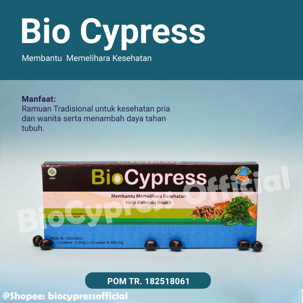 Obat Herbal Stroke Diabetes BioCypress ORIGINAL 20 Tablet Bio Cypress Sendi Saraf POM TR. 182518061