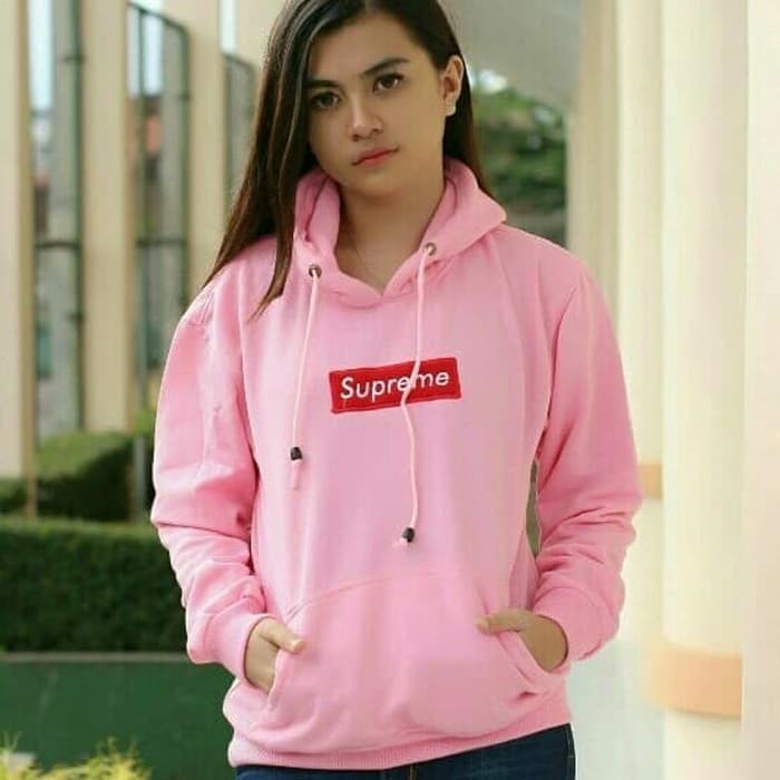 jaket pink supreme