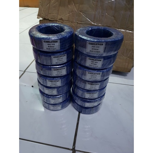 KABEL AWG 18 BODY BESAR 1 ROLL 30 METER