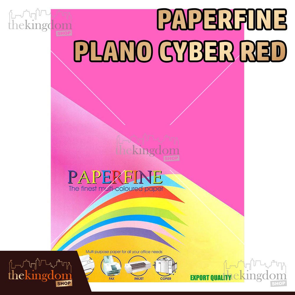 

Paperfine Kertas HVS Warna Plano Cyber Red 61x86cm Isi /25 Lembar