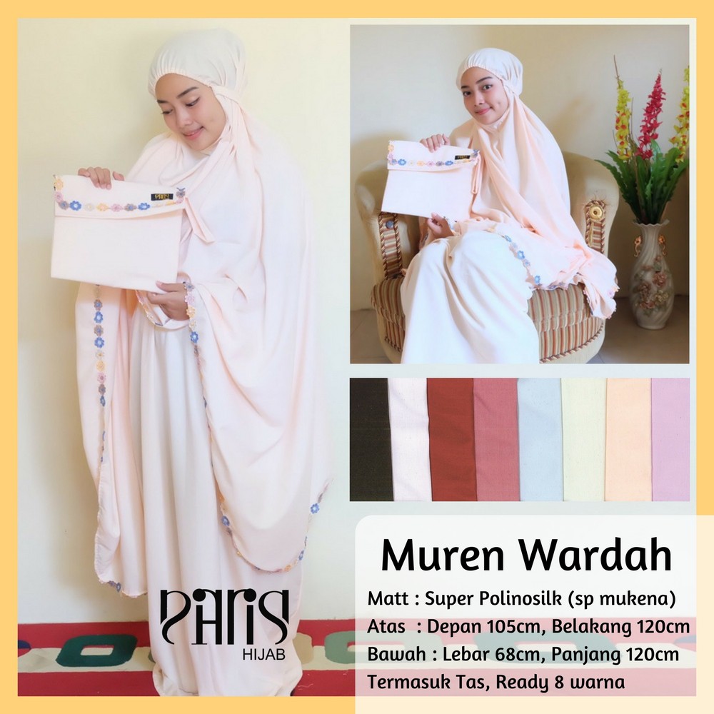 PARISKU MUKENA RENDA WARDAH PELANGI Katun Super Polynosilk