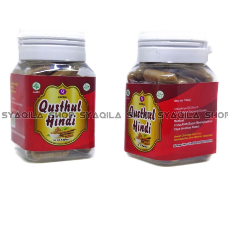 KUSTUL HINDI Kapsul Qusthul Hindi Qust AL Hindi Herbal Isi 45 Capsul