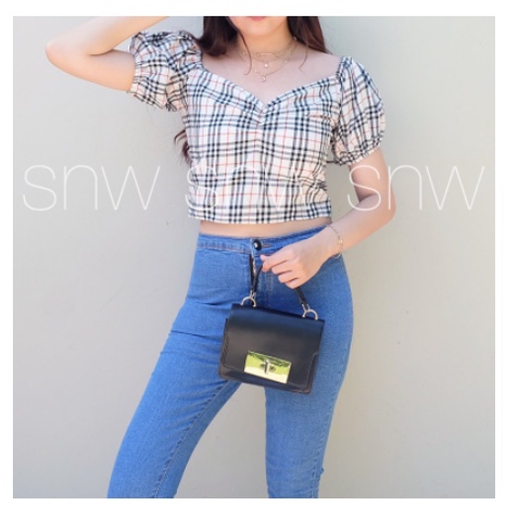 Vens grosir CALIA BB BLOUSE  BAHAN KATUN KOTAK MOTIF BB