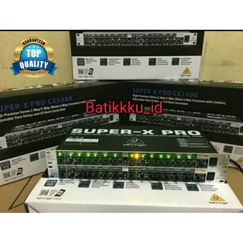 CROSSOVER AKTIF BEHRINGER CX3400/CX 3400 2 WAY/3 WAY/ MONO 4 WAY CROSSOVER SUPER X PRO WITH LIMITER