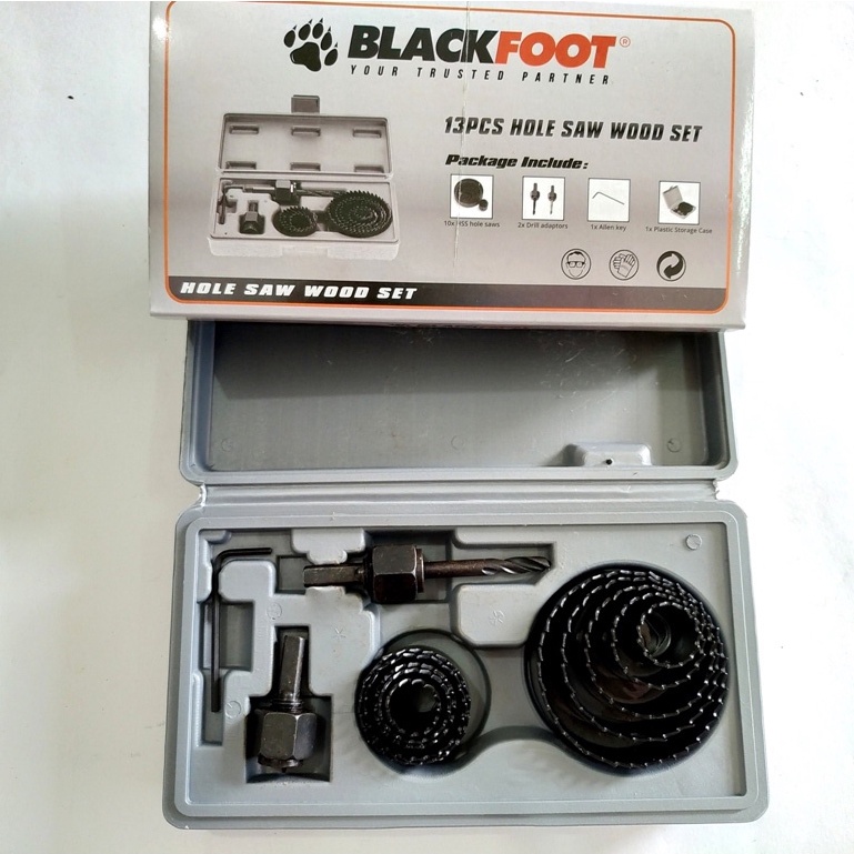 MATA BOR KAYU SET 13pcs NANKAI/HOLE SAW SET/HOLESAW KIT HOLE SAW KIT MATA BOR KAYU BULAT SET 13pcs/H