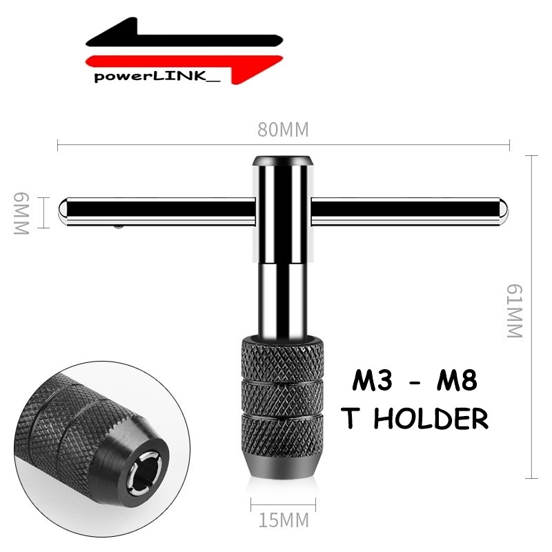 Gagang Tap Die Set - Wrench Capacity - HANYA GAGANG - ORIGINAL