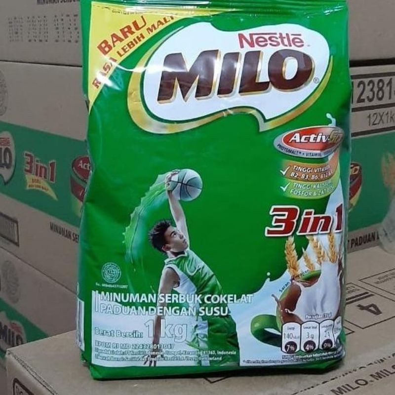 

MILO 3in1 ACTIV-GO Susu Cokelat 1KG