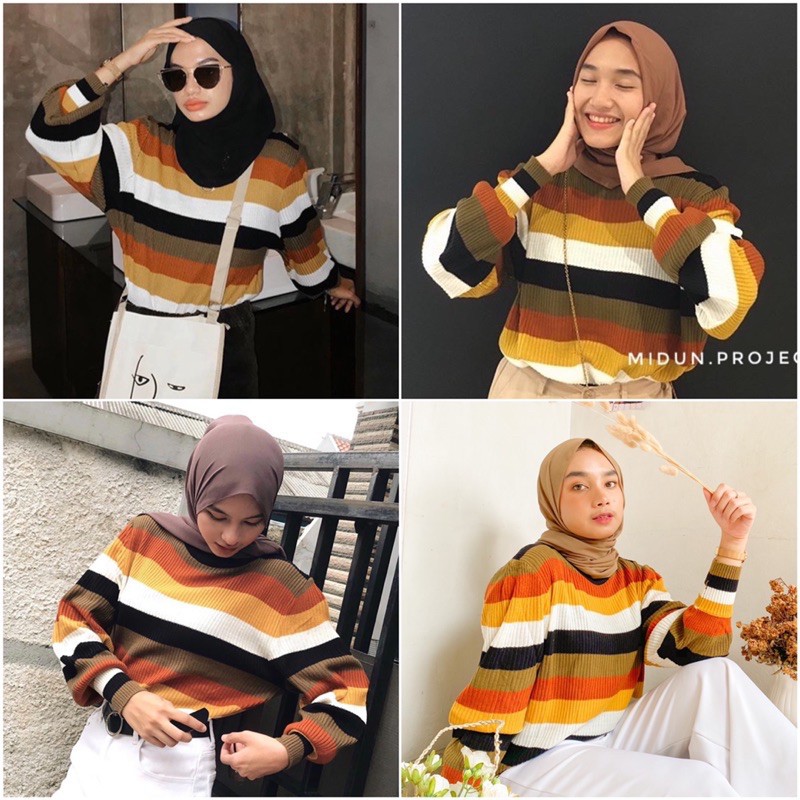 ATASAN RAJUT HALUS WANITA /SWEATER RAJUT WANITA  /RAJUT HALUS TEBAL /SHAMERR KNITE OVERSIZE