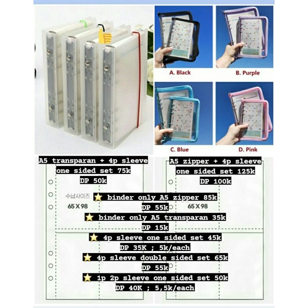 Binder Zipper / Transparan / Beond & Sleeve Luluroom