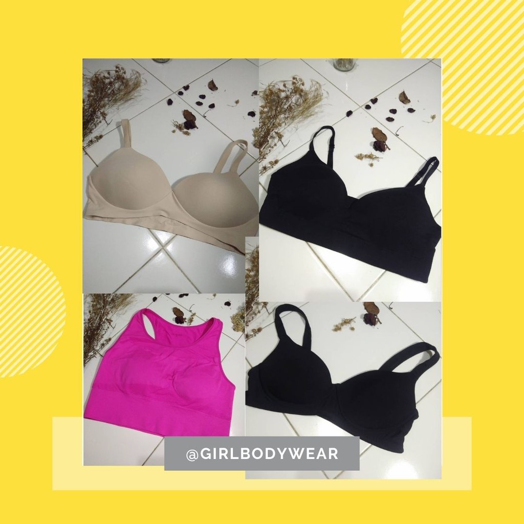 BRA SPORT/ BRA UNIQLO/ PAKAIAN OLAHRAGA WANITA / PAKAIAN GYM / WANITA BRA / SPORTS BRA / SPORT / GYM