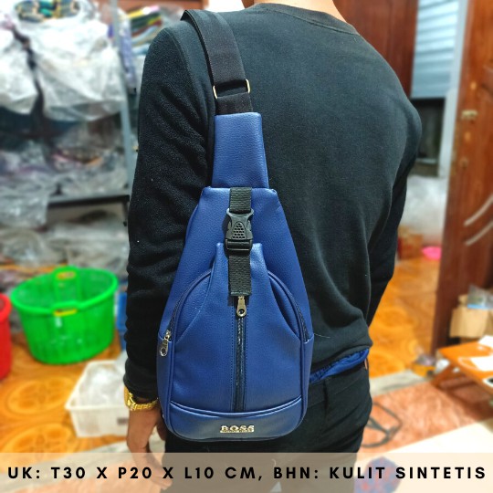 TAS LAKI BISA COD Tas Selempang Dada Pria Model Distro Kulit Sintetis Produk Lokal Asli Semarang