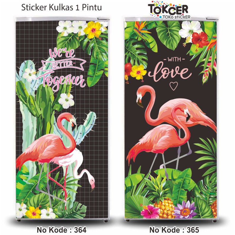 Stiker Kulkas 1 dan 2 Pintu FLAMINGO