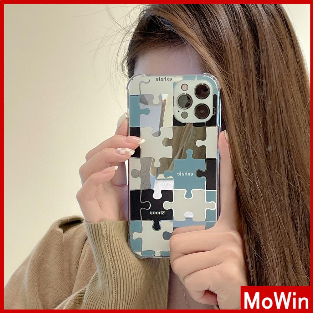 iPhone Case Acrylic HD Mirror Airbag Shockproof Protection Camera Cute Puzzle Compatible For iPhone 11 iPhone 13 Pro Max iPhone 12 Pro Max iPhone 7 Plus iPhone xr xs max