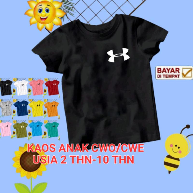 KAOS ANAK CWO /CWE USIA 2THN-10 THN (LOGO UNDER)