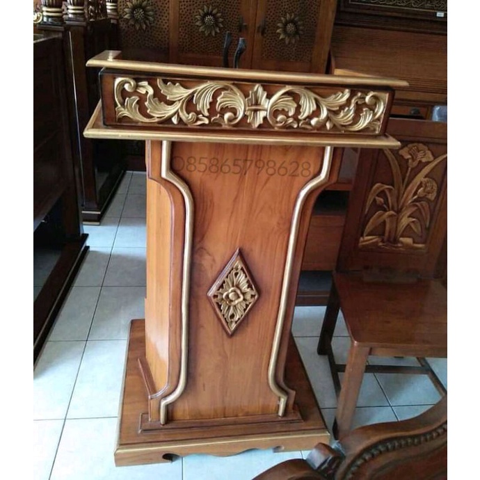 MIMBAR MASJID MINIMALIS MIMBAR PIDATO JATI MIMBAR CERAMAH MIMBAR PODIUM MINIMALIS